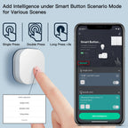 Tuya ZigBee Smart Key Switch Control Remoto Inalámbrico Interruptor Inteligente de Enlace Multiescena Alimentado por Batería Automatización