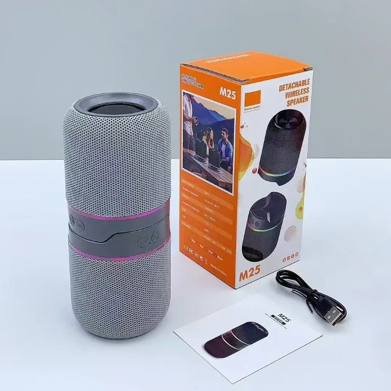 Altavoz Bluetooth magnético 2 en 1 tipo dividido de escritorio M25 Subwoofer estéreo HIFI 10 W de alta potencia Compatible con FM Tarjeta TF Reproducción TWS