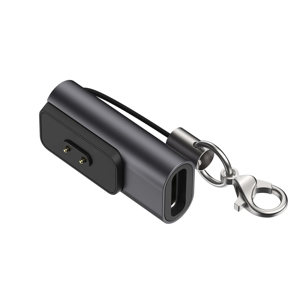 Type-C Charging Adapter USB C Mini Power Connector Protable Converter Plug For Xiaomi Smart Band 10 9 8 With Keychain