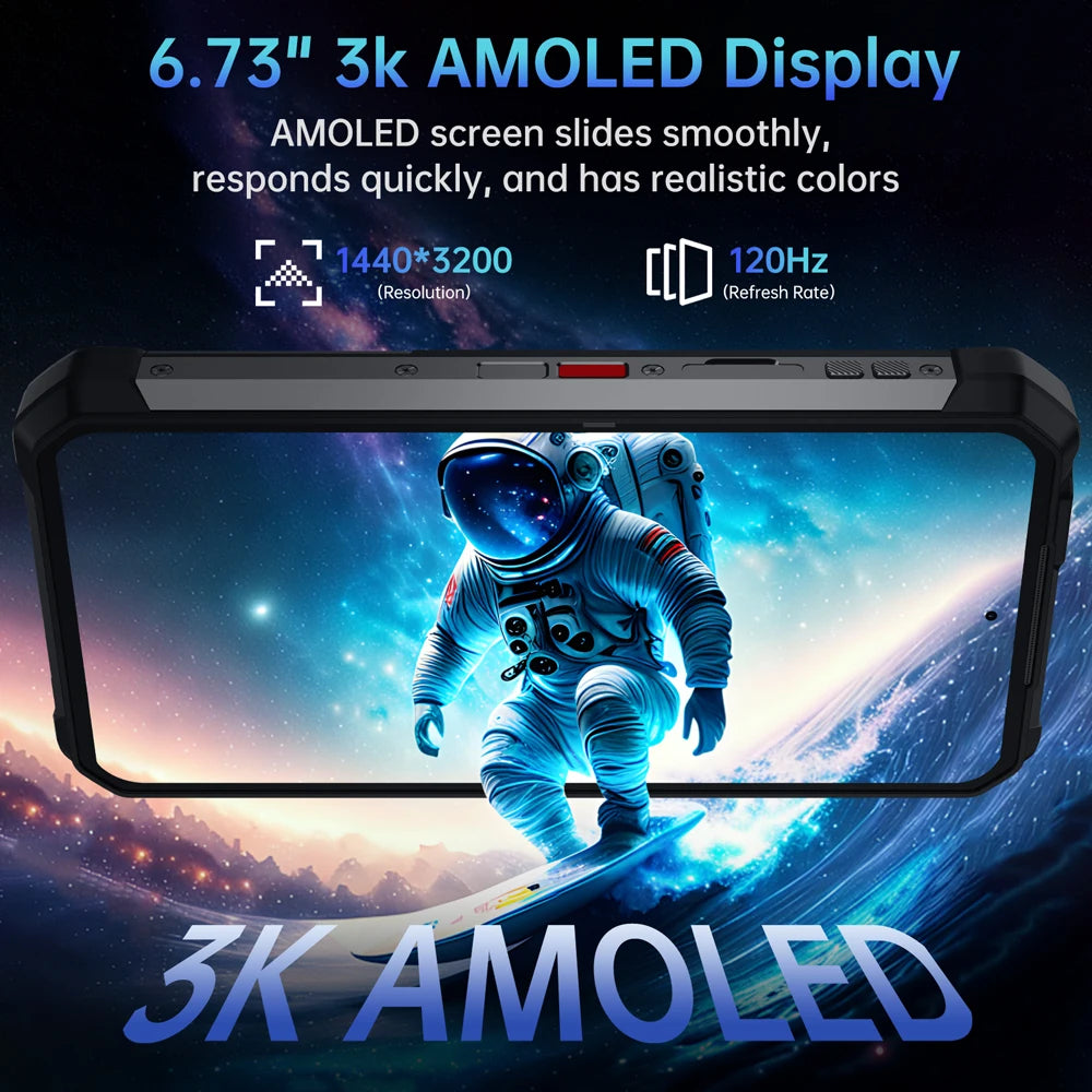 Unihertz by 8849 Tank 4 pro 5G AI Rugged Phone Built-in 720P Projector Dimensity 8300 512GB/1TB ROM 3k AMOLED 11600mAh IP68/IP69