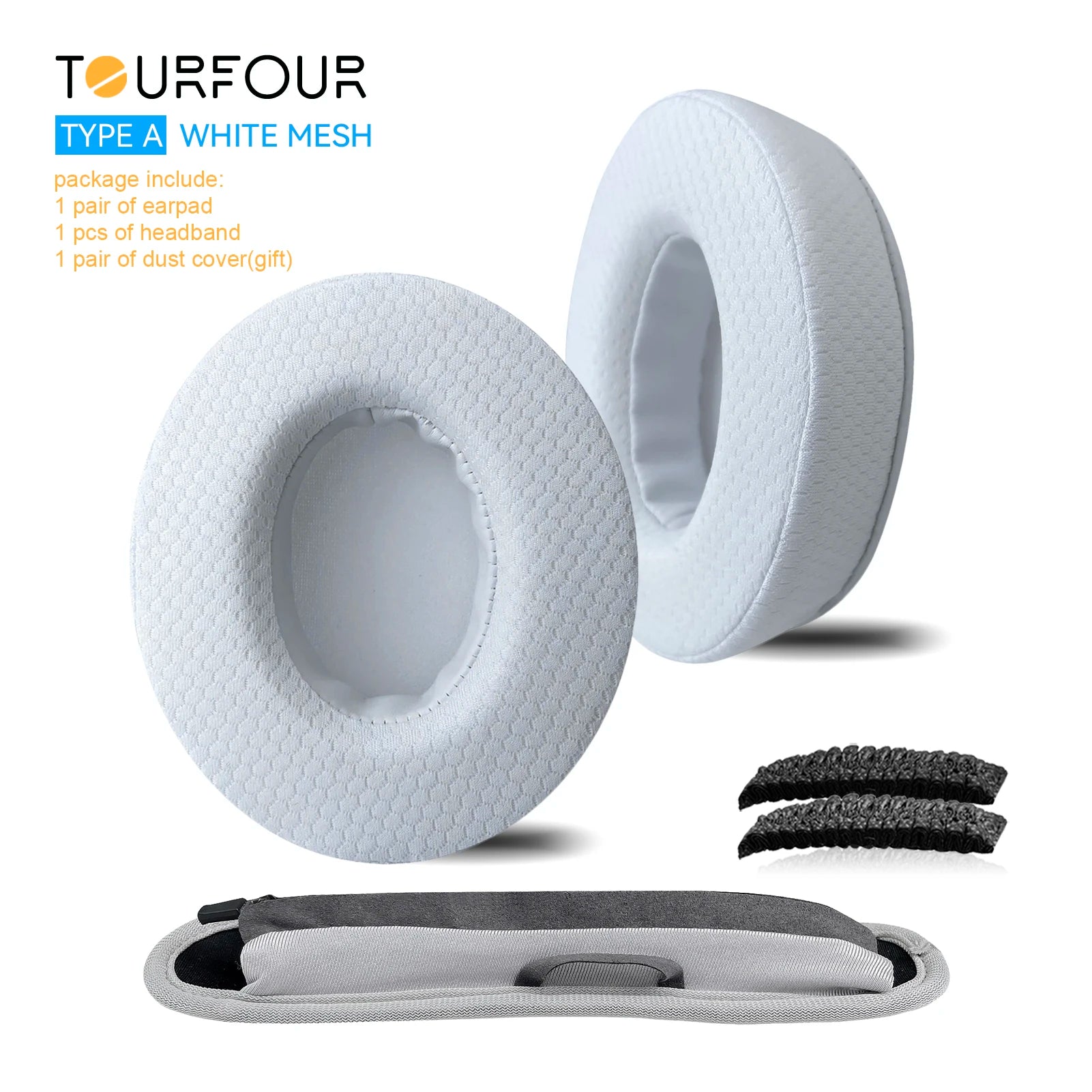 TOURFOUR Replacement Earpads for Audio Technica ATH-M50x,M50xBT,M40x,M30x,M20x,MSR7 Headphones Ear Cushion Sleeve Earmuffs