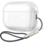 Transparent Earphones Case For Airpods 4 Pro 1 2 3 Earbuds Soft TPU Cases For Airpods 4 With Lanyard Strap Protective Cover