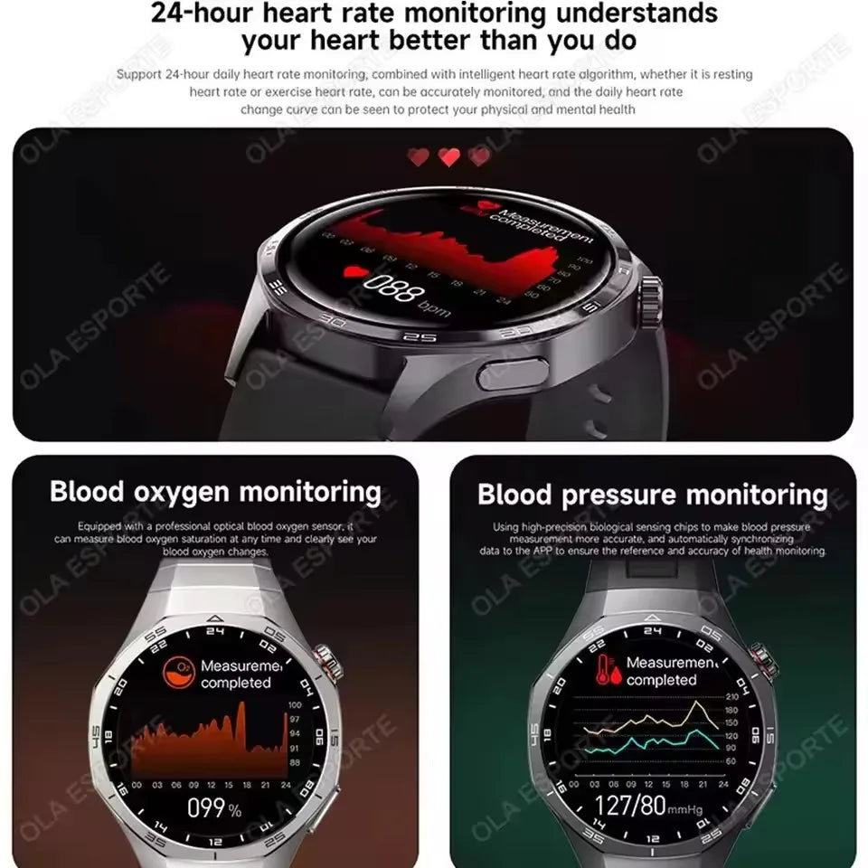 Nuevo Watch 5 Smart Watch 5 Pro Hombre HD AMOLED Pantalla GPS Frecuencia cardíaca Llamada Bluetooth IP68 Impermeable Smartwatch Hombre Regalos de Vacaciones