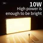 Luz de video RGB 10W portátil de bolsillo, lámpara de relleno para cámara, bicolor, batería incorporada de 4000mAh para TK YB Vlog, grabación de video en exteriores