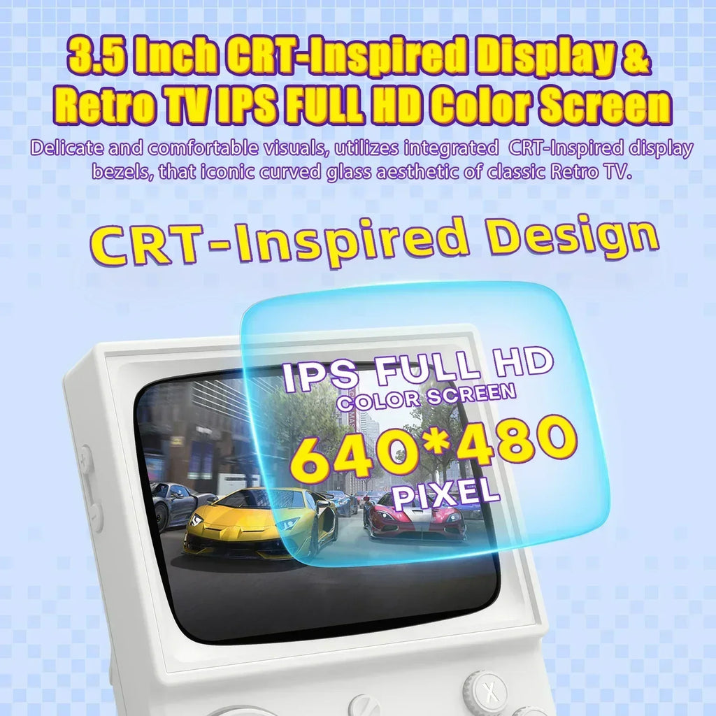 R36T Retro Handheld Game Console 18000+Game EmuEMEC System 3.5'' IPS Screen Wi-Fi Multiplayer Portable Pocket Video Console