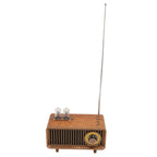 Wooden FM Stereo Sound Radio Vintage Imitation Wood Grain Portable Bluetooth Speaker Portable Speaker Vintage Radio Speaker